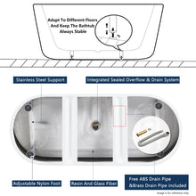 Load image into Gallery viewer, Shangri-La Elite 67" x 30" freestanding tub - brushed nickel drain