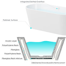 Load image into Gallery viewer, Shangri-La Elite 67" x 30" freestanding tub - brushed nickel drain