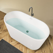 Load image into Gallery viewer, Shangri-La 47" x 26" freestanding bathtub oval bath - brushed nickel drain