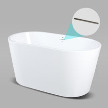 Load image into Gallery viewer, Shangri-La 47" x 26" freestanding bathtub oval bath - brushed nickel drain