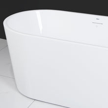 Load image into Gallery viewer, Shangri-La 47" x 26" freestanding bathtub oval bath - brushed nickel drain