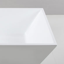 Load image into Gallery viewer, Palawan 59" x 30" freestanding bathtub rectangle contemporary tub - brushed nickel drain