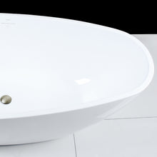 Load image into Gallery viewer, Tamago 55" x 30" freestanding bath with brushed nickel drain