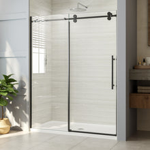Load image into Gallery viewer, FerdY 56&quot;-60&quot; W x 75&quot; H Frameless Single Sliding Shower Door Matte Black Finish
