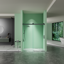 Load image into Gallery viewer, 56 to 60&quot;x 76&quot; H Sliding Frameless Soft-Close Shower Door with Tampered Glass
