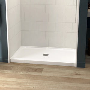 FerdY 48" x 32" Acrylic Single Threshold Shower Base with Center Drain