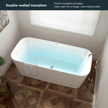 Load image into Gallery viewer, Maui 67&quot; x 31&quot; freestanding bathtub straight bath with Chrome Drain
