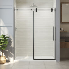 Load image into Gallery viewer, FerdY 56&quot;-60&quot; W x 75&quot; H Frameless Single Sliding Shower Door Matte Black Finish
