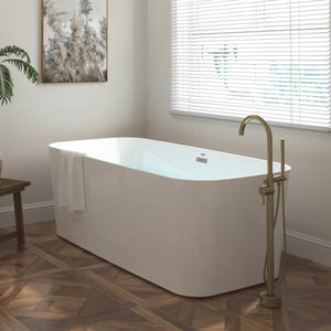 Maui 67" x 31" freestanding bathtub straight bath with Chrome Drain