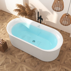 Nami 67" Acrylic Freestanding Bathtub Classic Slotted Overflow