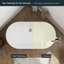 Load image into Gallery viewer, Shangri-La 47&quot; x 26&quot; freestanding oval bath - polished gold drain
