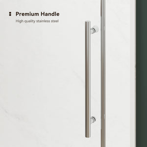 Ferdy 56"-60" x 75" Frameless Single Shower Door Tempered Glass