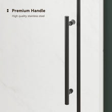 Load image into Gallery viewer, FerdY 56&quot;-60&quot; W x 75&quot; H Frameless Single Shower Door Matte Black Finish

