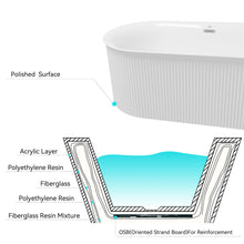 Load image into Gallery viewer, Nami 67&quot; Acrylic Freestanding Bathtub Classic Slotted Overflow
