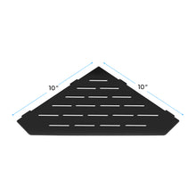 Load image into Gallery viewer, FerdY 2-Pack 10" Matte Black Recessed Corner Shower Shelf, for Tiled Bathroom Walls, 304 Stainless Steel Floating Shelf, Shower Caddy Storage Shelves, No Drilling Required, Striped Diamond
