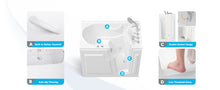 Load image into Gallery viewer, FerdY Floridian 52" x 30" Walk-in Whirlpool Bathtub with Left-Side Door Opening

