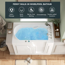 Load image into Gallery viewer, FerdY Floridian 55" x 33" Walk-in Whirlpool Bathtub Right-Side Door Opening
