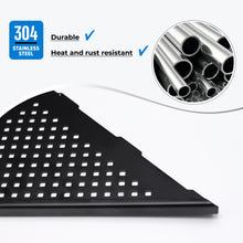 Load image into Gallery viewer, FerdY 2-Pack 10" Matte Black Recessed Corner Shower Shelf, for Tiled Bathroom Walls, 304 Stainless Steel Floating Shelf, Shower Caddy Storage Shelves, No Drilling Required, Point Triangle
