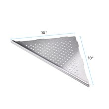 Load image into Gallery viewer, FerdY 2-Pack 10" Brushed Nickel Recessed Corner Shower Shelf, for Tiled Bathroom Walls, 304 Stainless Steel Floating Shelf, Shower Caddy Storage Shelves, No Drilling Required, Point Triangle
