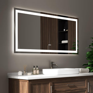60"x28" LED Bathroom Mirror LED Vanity Mirror Anti-Fog