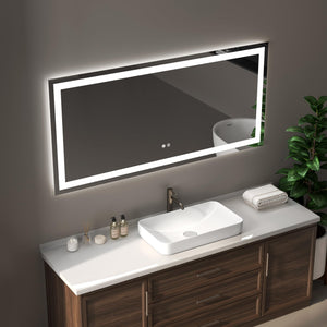 60"x28" LED Bathroom Mirror LED Vanity Mirror Anti-Fog