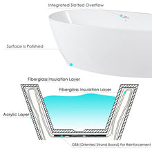 Load image into Gallery viewer, Tahiti 67&quot; x 31&quot; freestanding oval bath - brushed nickel drain - FERDY BATH
