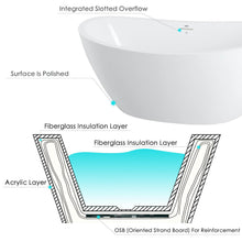 Load image into Gallery viewer, Naha 67&quot; x 31&quot; freestanding bath with brushed nickel drain - FERDY BATH
