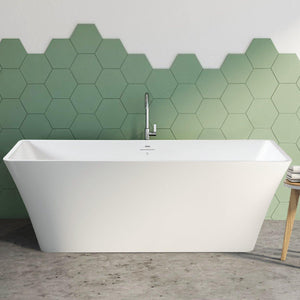 Sentosa 67" x 30" freestanding straight bath - brushed nickel drain - FERDY BATH