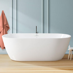 Bali 67" x 30" freestanding oval bath - brushed nickel drain - FERDY BATH