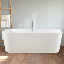 Load image into Gallery viewer, Maui 67&quot; x 31&quot; freestanding straight bath - brushed nickel drain
