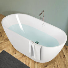 Load image into Gallery viewer, Bali 55&quot; x 28&quot; freestanding oval bath - brushed nickel drain - FERDY BATH
