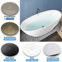 Load image into Gallery viewer, Koh Samui 65&quot; x 32&quot; freestanding bath - brushed nickel drain
