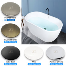 Load image into Gallery viewer, Bali 47&quot; x 26&quot; freestanding oval bath - brushed nickel drain
