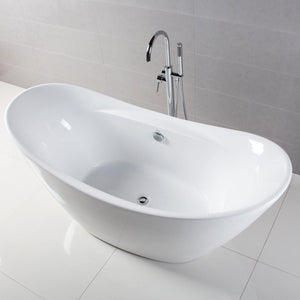 Boracay 68" x 29" freestanding bath with center toe-tap drain - FERDY BATH