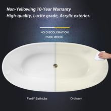 Load image into Gallery viewer, Tahiti 59&quot; x 31&quot; freestanding oval bath - brushed nickel drain
