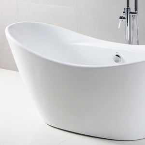 Boracay 68" x 29" freestanding bath with center toe-tap drain - FERDY BATH