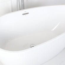 Load image into Gallery viewer, Tamago 55&quot; x 30&quot; freestanding bath with center toe-tap drain - FERDY BATH

