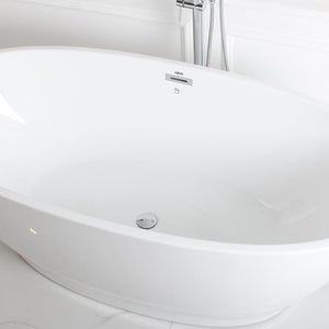 Koh Samui 65" x 32" freestanding bath with center toe-tap drain - FERDY BATH