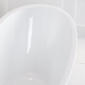 Naha 59" x 31" freestanding bath with center toe-tap drain - FERDY BATH