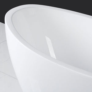 Naha 67" x 31" freestanding bath with brushed nickel drain - FERDY BATH