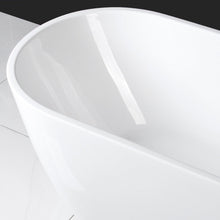 Load image into Gallery viewer, Bali 55&quot; x 28&quot; freestanding oval bath - brushed nickel drain - FERDY BATH
