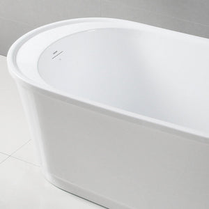 Langkawi 69" x 30" freestanding bath, deck mounted faucet ready - brushed nickel drain - FERDY BATH