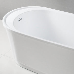 Langkawi 69" x 30" freestanding bath in slipper style, deck mounted faucet ready - FERDY BATH