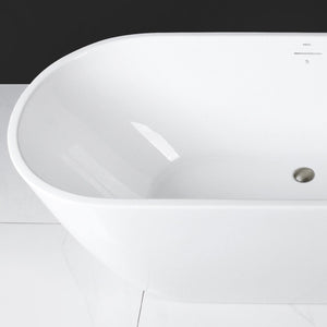Bali 55" x 28" freestanding oval bath - brushed nickel drain - FERDY BATH