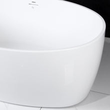 Load image into Gallery viewer, Tahiti 55&quot; x 31&quot; freestanding oval bath - brushed nickel drain
