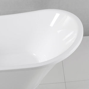 Langkawi 69" x 30" freestanding bath in slipper style, deck mounted faucet ready - FERDY BATH