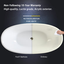 Load image into Gallery viewer, Koh Samui 65&quot; x 32&quot; freestanding bath - brushed nickel drain
