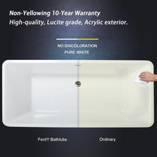 Load image into Gallery viewer, Sentosa 59&quot; x 30&quot; freestanding straight bath - brushed nickel drain - FERDY BATH
