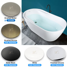 Load image into Gallery viewer, Lana&#39;i 60&quot; x 32&quot; freestanding oval bath - brushed nickel drain
