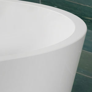 Shangri-La Elite 59" x 30" freestanding tub - brushed nickel drain